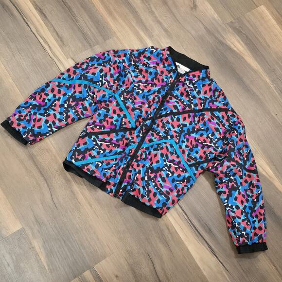 80s 90s Aviat Sportif Windbreaker Track Suit Zip Vintage Purple Blue Jacket XL - Picture 4 of 8